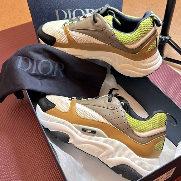 Dior mens B-22 shoes brown khaki size 11.5 US / EU size 45 - Picture 1 of 13